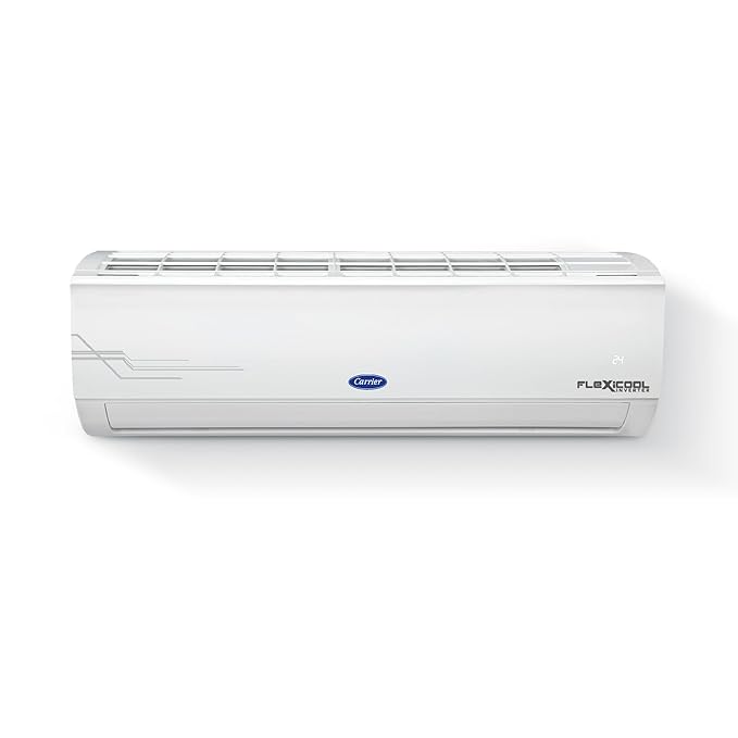 Carrier 1 Ton 5 Star AI Flexicool Inverter Split AC (Copper, Convertible 6-in-1 Cooling,Dual Filtration with HD & PM 2.5 Filter, Auto Cleanser, 2024 Model,ESTER Exi, CAI12ES5R34F1,White)