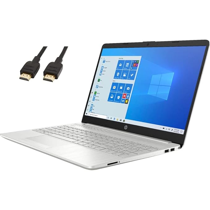 2021 HP Laptop 15.6' HD Touch Screen, 11th Gen Intel Core i5-1135G7(Beat i7-1065G7), 16GB RAM, 512GB SSD, 1TB HDD, Backlit Keyboard, HDMI, Wi-Fi, Webcam, Windows 10 | VATTE HDMI Cable